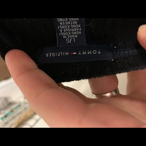 Navy Tommy Hilfiger Cable knit sweater (L) - Picture 3 of 5